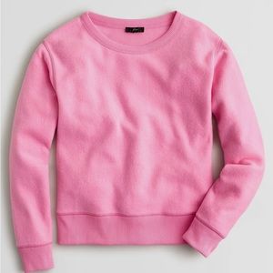 J Crew Brushed Terry Sweatshirt Women’s Size XSS Pink Cozy Barbie
